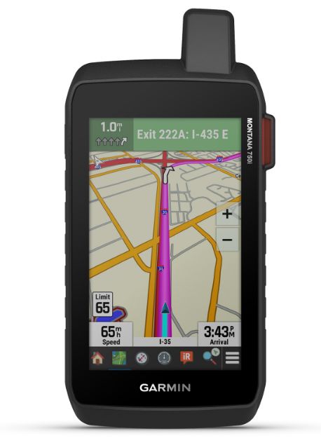 Picture of Garmin 0100234700 Montana 750i GPS Navigation Black Rechargeable Li-ion Battery Bluetooth/ANT+