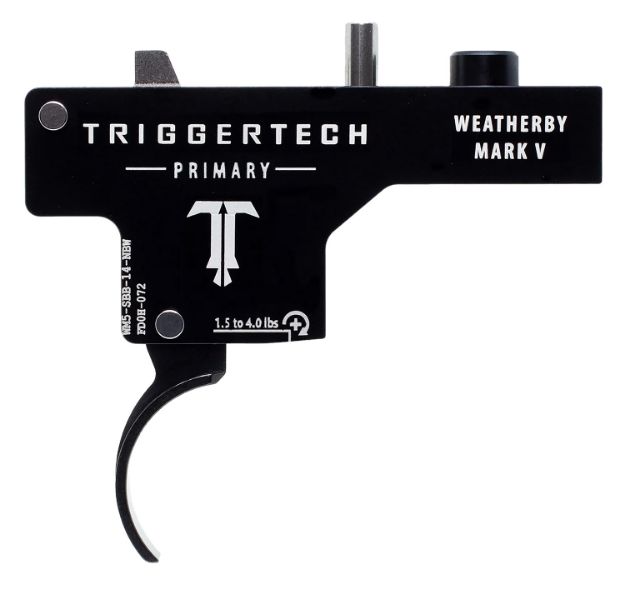 Picture of TriggerTech WM5SBB14NBW Primary  Single-Stage Curved Trigger with 1.50-4 lbs Draw Weight & Black PVD Finish for Weatherby Mark V