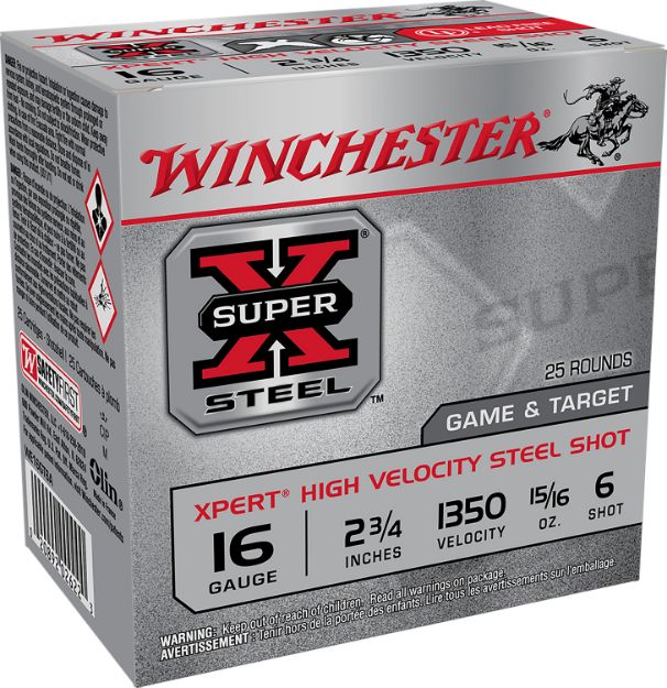 Picture of Winchester Ammo WE16GT6A Super X Xpert High Velocity 16Gauge 2.75" 15/16oz 6Shot 25 Per Box/10 Case