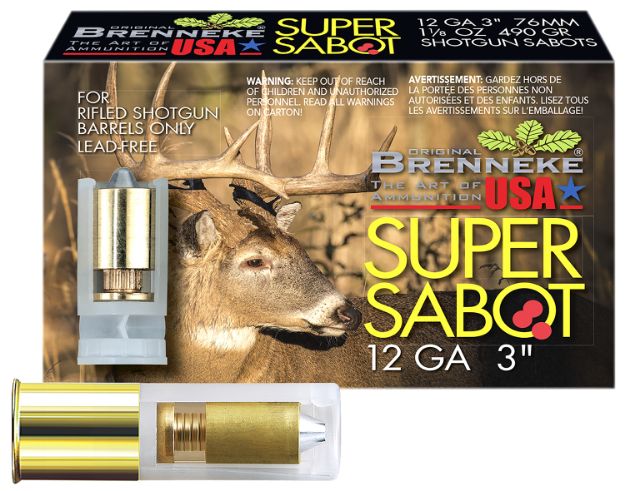 Picture of Brenneke SL123SUS SuperSabot  12Gauge 3" 1 1/8oz Sabot Slug Shot 5 Per Box/50 Case