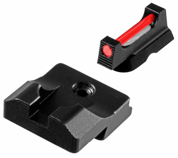 Picture of TruGlo TGTG132MP Fiber-Optic Pro  Red/Fiber Optic Front Sight-Black/Blank Optic Rear Sight Smith & Wesson M&P