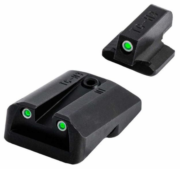 Picture of TruGlo TGTG231F3W Tritium Pro  Black | Green Tritium White Outline Front Sight Green Tritium Rear Sight