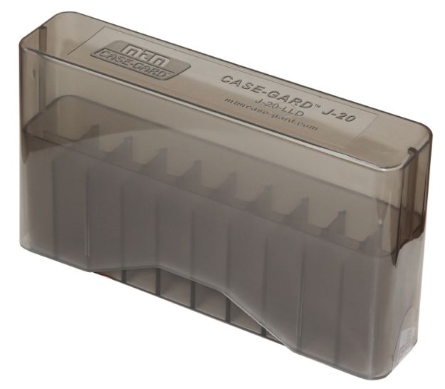 Picture of MTM Case-Gard J20LLD41 Slip-Top Ammo Box  338 Win Mag/7mm Clear Smoke Polypropylene 20rd