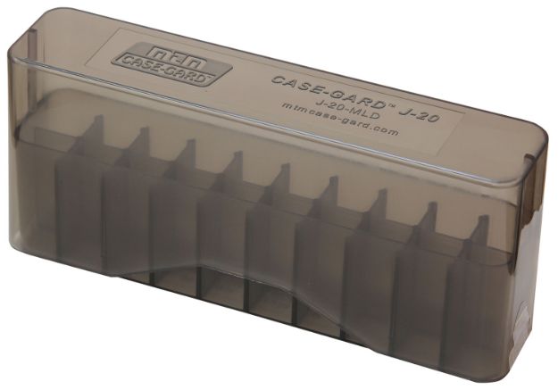 Picture of MTM Case-Gard J20MLD41 Slip-Top Ammo Box  30-30 Win/45-70 Gov Clear Smoke Polypropylene 20rd