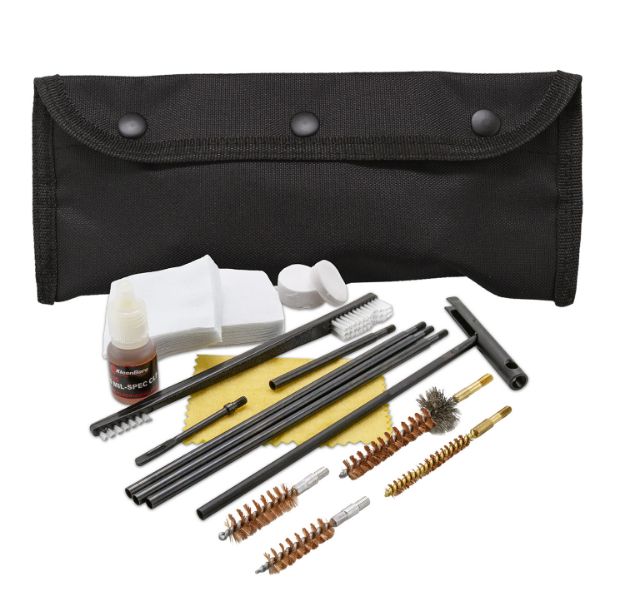 Picture of KleenBore POU301B All Caliber Cleaning Kit Handgun/Rifle Bronze/Nylon Bristles Nylon Case