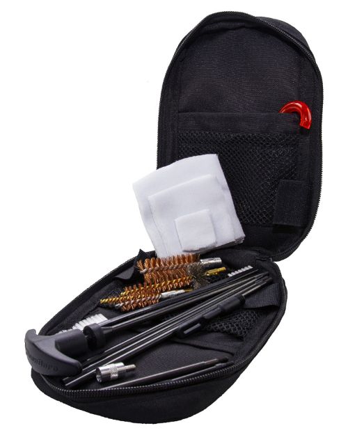 Picture of KleenBore KB3G 3 Gun Tactical Kit .223 Rem/ 5.56 NATO/ 9mm/ 12 Gauge Handguns/Rifles/Shotguns Bronze/Nylon Bristles