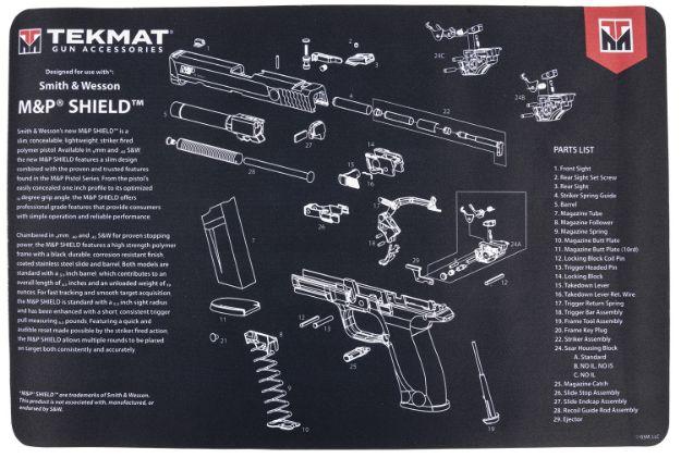 Picture of TekMat TEKR17SWMPSHIELD   S&W M&P Shield Parts Diagram 11" x 17"