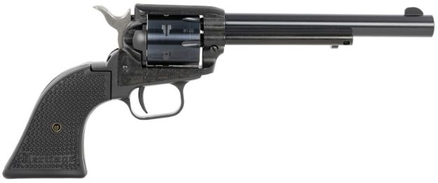 Picture of Heritage Mfg RR22B6PG Rough Rider  22 LR 6 Shot, 6.50" Black Steel Barrel, Black Zinc Alloy Frame, Black Cylinder, Black Polymer Grip, Hammer/Thumb Safety, Exposed Hammer