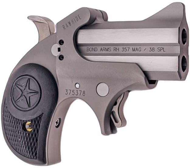 Picture of Bond Arms BARHR Rawhide  38 Special/357 Mag 2.50" 2rd, Stainless, Black Rubber Grips