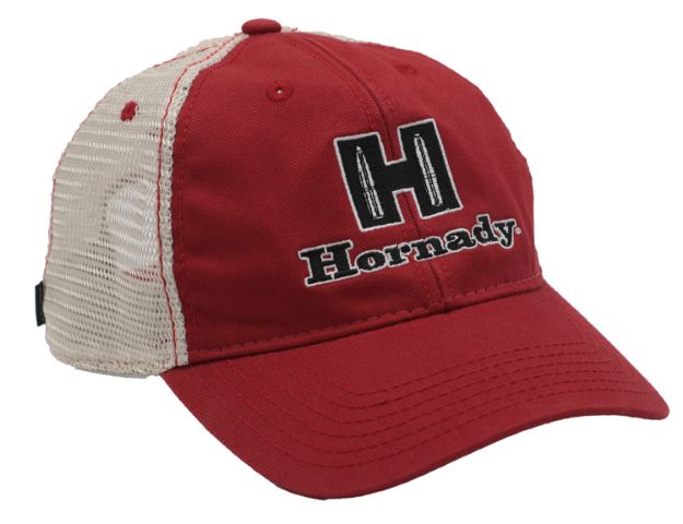 Picture of Hornady 99231 Hornady Cap Mesh Cap White Red Structured