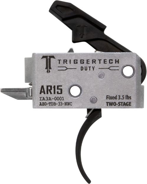 Picture of TriggerTech AH0TDB33NNC Duty  Curved Trigger Two-Stage 3.50 lbs Draw Weight Fits AR-15