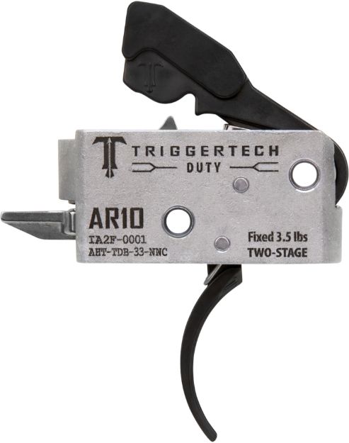 Picture of TriggerTech AHTTDB33NNC Duty  Curved Trigger Two-Stage 3.50 lbs Draw Weight Fits AR-10