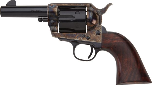 Picture of Pietta HF45CHS312NM 1873 Great Western II Sheriff 45 Colt (Long Colt) 6rd 3.50" Blued Steel Barrel & Cylinder, Color Case Hardened Steel Frame, Walnut Grip, Exposed Hammer