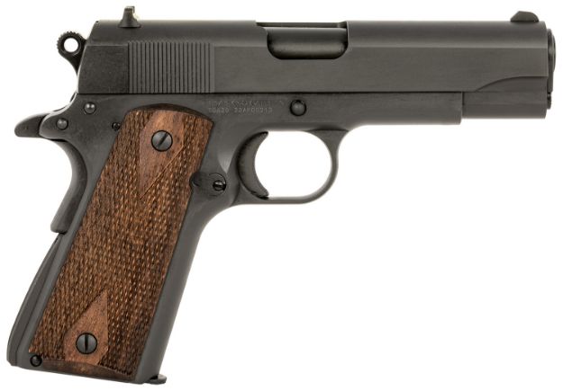 Picture of Tisas 10100114 1911 A1 Tank Commander 45 ACP 7+1 4.25" Black Steel Barrel, Manganese Phosphate Coated Serrated Carbon Steel Slide & Frame w/Beavertail, Turkish Walnut Grip