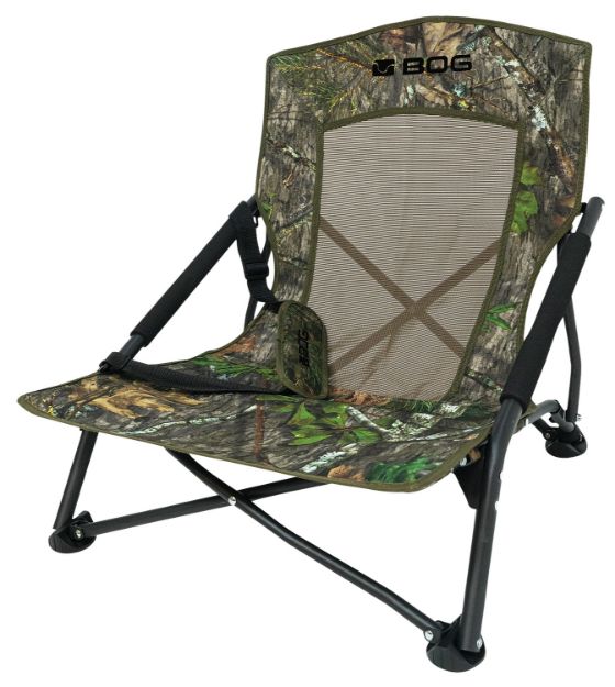 Picture of Bog-Pod 1134444 Snood  Low-Profile Chair, 4 Legs, Mossy Oak Camo, Steel Frame, Carry Strap