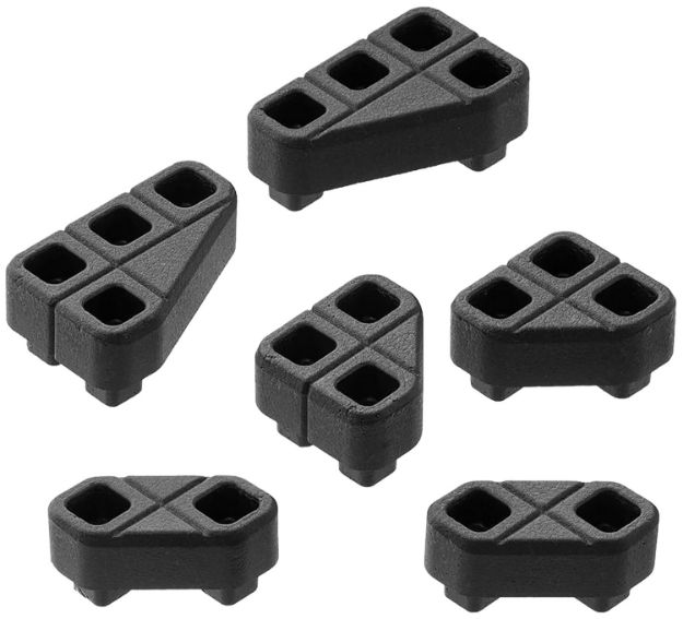 Picture of Magpul MAG1366-BLK DAKA Block Kit Angled, Includes 45 Degree Blocks (2), 45/90 Degree Blocks (2) & 30/60 Degree Blocks (2), Black Polypropylene, Fits Magpul DAKA Cases/Organizer Systems