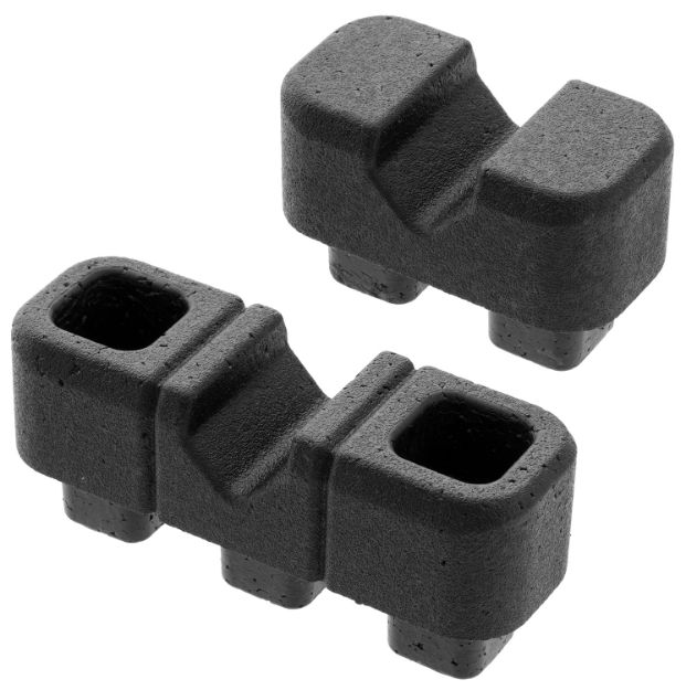 Picture of Magpul MAG1367-BLK DAKA Block Kit V-Block, Includes Double V-Block (2) & Triple V-Blocks (2), Black Polypropylene, Fits Magpul DAKA Cases/Organizer Systems