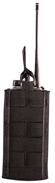 Picture of High Speed Gear 41RD00BK TACO Duty Radio Holder, Black Nylon with MOLLE Exterior & Bungee Pull Tongue, Fits MOLLE & 2" Belt