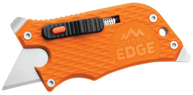 Picture of Outdoor Edge SWB10C SlideWinder  3.50" Long, Plain Utility Blade, Orange GNR/SS Handle, Screwdriver, Bottle Opener