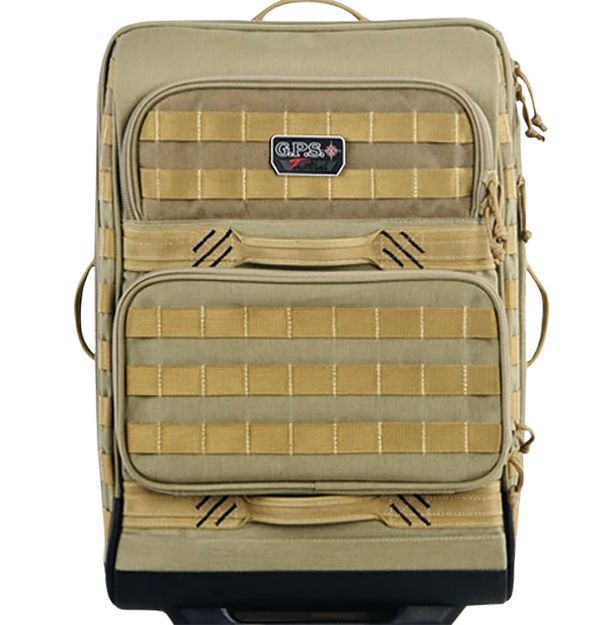 Picture of GPS Bags T2214RCT Tactical Operations Rolling Case Tan 1000D Polyester 2 Handguns