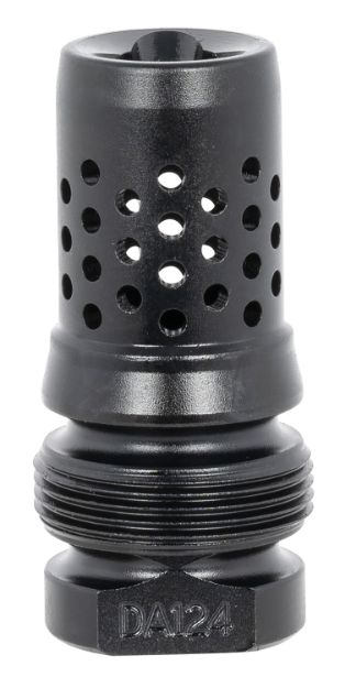 Picture of Dead Air DA124 Xeno Muzzle Brake Black Nitride 4140 Steel with 5/8"-24 tpi Threads