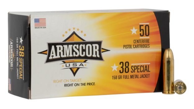 Picture of Armscor FAC3817N USA  38Special 158gr Full Metal Jacket 50 Per Box/20 Case