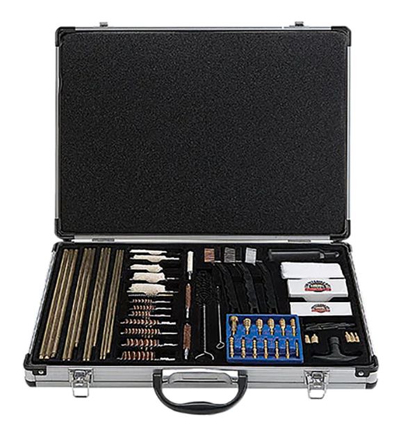 Picture of DAC UGC100S Super Deluxe Universal Gun Cleaning Kit Multi-Caliber/61 Pieces Silver