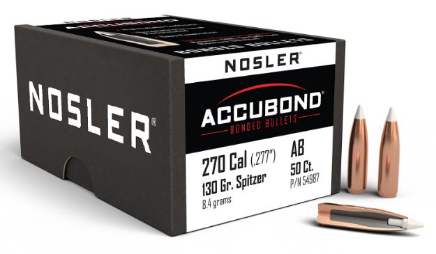 Picture of Nosler 54987 AccuBond  270Win 130gr Spitzer Point 50/Box