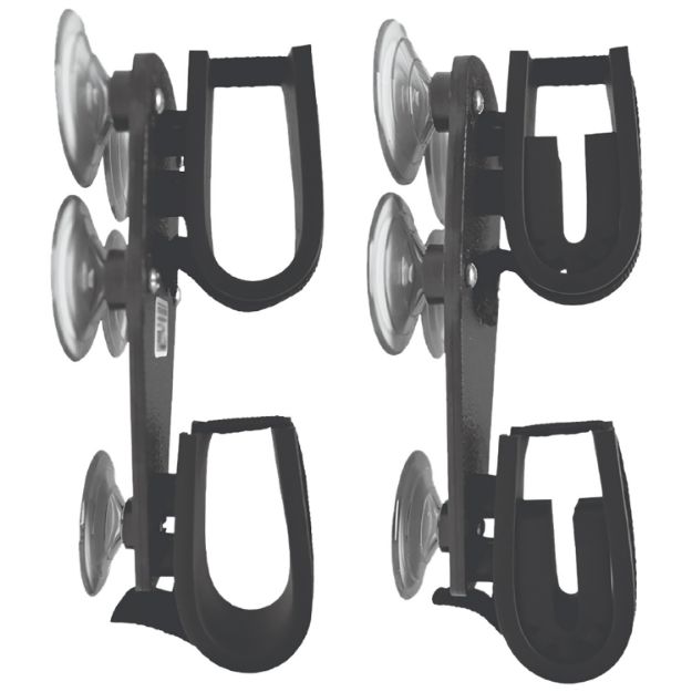 Picture of Rugged Gear 10020 Suction Cup Gun Rack Black Metal Universal