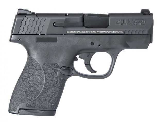 Picture of Smith & Wesson LE 11810 M&P 9 Shield M2.0 
9mm Luger Double 3.1" TNS 7+1/8+1 Black Polymer Grip Black Polymer Frame Black Armornite Stainless Steel Slide