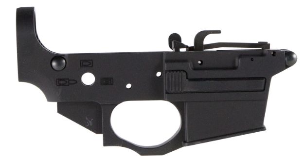 Picture of Spikes Tactical STLS920 Spider Stripped Lower Receiver 9mm Luger 7075-T6 Aluminum Black Anodized for AR-15, Compatible w/Glock Mags