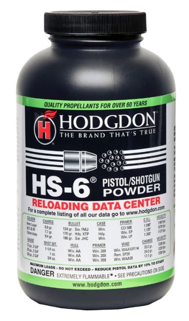 Picture of Hodgdon HS61 Smokeless Powder HS-6 Pistol/Shotgun Multi-Caliber 1 lb