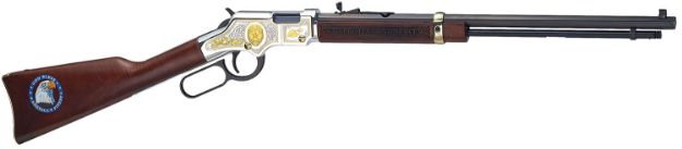 Picture of Henry H004LE Golden Boy Law Enforcement Tribute Lever Action 22 Short,Long,LR 16 LR/21 Short 20" Nickel Plated American Walnut Right Hand