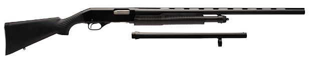 Picture of Stevens 19490 320 Field Combo 12 Gauge 3" 5+1 18.50"/28" Matte Black Vent Rib Barrel, Black Aluminum Receiver, Black Synthetic Fixed Stock