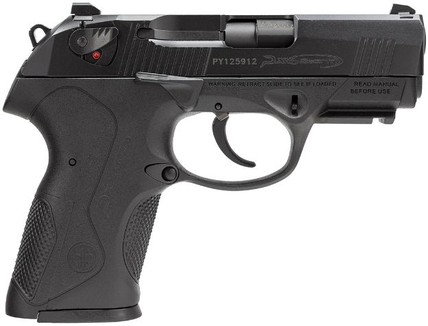 Picture of Beretta USA JXC4F21 Px4 Storm Compact 40S&W 12+1, 3.27" Black Steel Barrel, Black Bruniton Serrated Steel Slide, Black Polymer Frame w/Picatinny Rail & Interchangeable Backstrap Grip, Ambidextrous