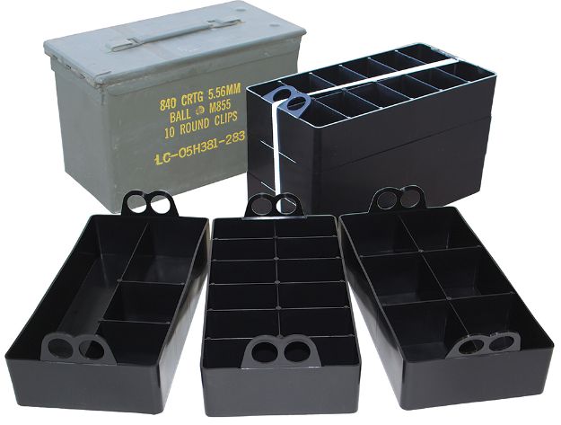 Picture of MTM Case-Gard ACO Ammo Can Organizer Insert  Black Polypropylene