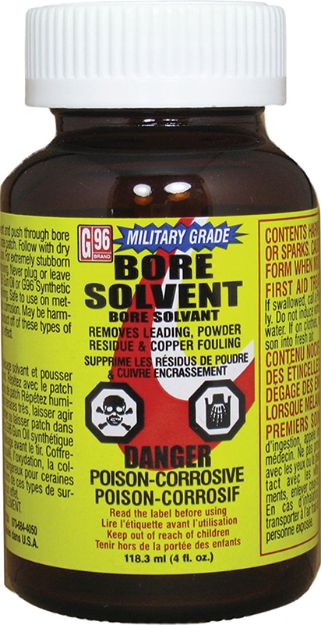 Picture of G96 1108 Military Grade Bore Solvent Removes Powder, Lead, Plastic Fouling 4 oz Jar