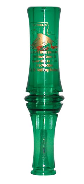 Picture of Haydel's Game Calls RL99 "Redleg" Mallard  Open Call Double Reed Mallard Sounds Attracts Ducks Green Plastic