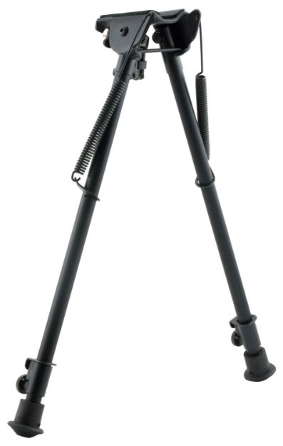 Picture of Harris Bipods H1A2 Non-Swivel H Swivel Stud, 13.50-23" Black Steel/Aluminum, Rubber Feet