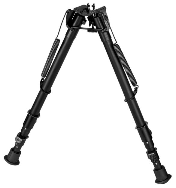 Picture of Harris Bipods 251A2 Non-Swivel 25 Swivel Stud, 12-25", Black Steel/Aluminum, Rubber Feet