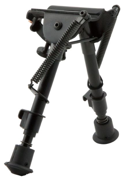 Picture of Harris Bipods BRM1A2 Non-Swivel BR Swivel Stud, 6-9", Black Steel/Aluminum, Notched Legs, Rubber Feet