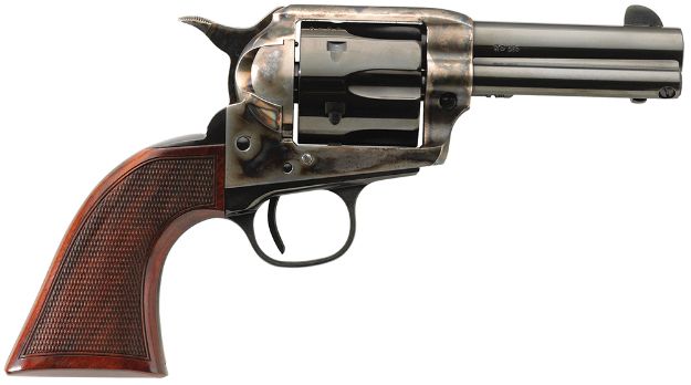 Picture of Taylors & Company 4201DE Runnin Iron Deluxe 45 Colt (LC) 6rd 3.50" Blued Cylinder & Barrel Color Case Hardened Steel Frame Checkered Walnut Grip (Taylor Tuned)