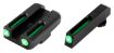 Picture of TruGlo TG131GT1A TFO  Green/Tritium/Fiber Optic Front Sight-Green/Tritium/Fiber Optic Rear Sight Glock 42/43