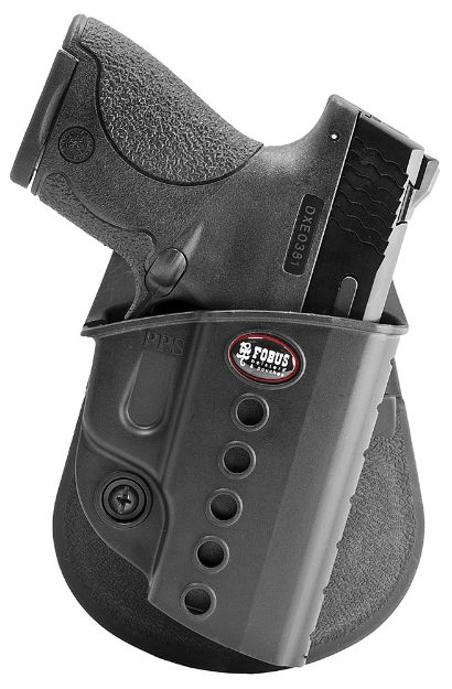 Picture of Fobus SWS Passive Retention Evolution OWB Black Polymer Paddle Fits S&W M&P Shield 9/40 Fits Walther PPS Fits Taurus Slim 708 Right Hand