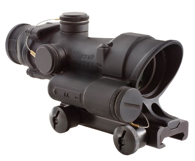 Picture of Trijicon 100190 ACOG  Black Hardcoat Anodized 4x 32mm LED Illuminated Red Crosshair .223/5.56 BDC Reticle