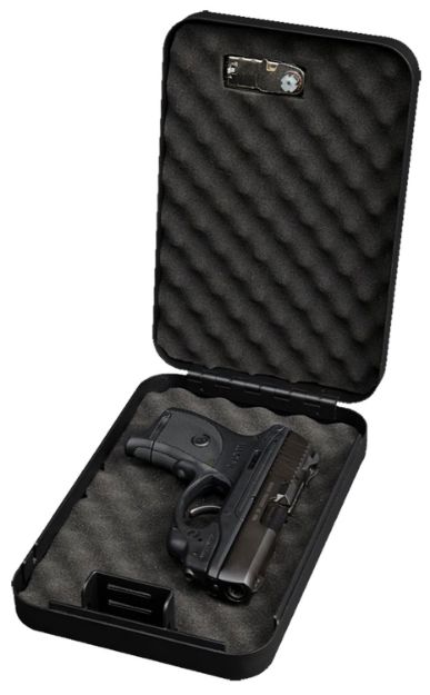 Picture of Bulldog BD1126 Personal Vault  Combination/Key Entry Black Powder Coat Steel Holds 1 Handgun 9.50" L x 6.50" W x 2" D