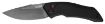 Picture of Kershaw 7100BW Launch 1 3.40" Folding Drop Point Plain Black Oxide Blackwash CPM 154 SS, Blade Black Aluminum Handle