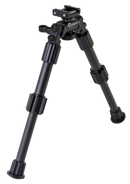 Picture of Caldwell 1081952 Accumax Premium Pic Rail Bipod 6-9" Black Carbon Fiber