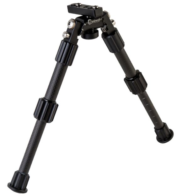 Picture of Caldwell 1081953 Accumax Premium M-Lok/Key Mod Bipod 6-9" Black Carbon Fiber