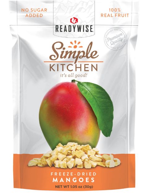 Picture of ReadyWise SK05911 Simple Kitchen Freeze Dried Fruit Mango 1 Serving Pouch 6 Per Case